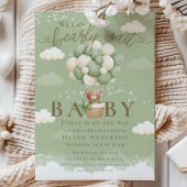 Wir können Teddy Bear Sage Baby Dusche warten Einladung