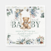 Wir können Teddy Bear Sage Green warten Serviette (Vorderseite)