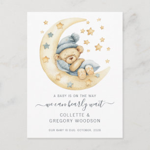 Wir können Teddybären auf die Schwangerschaft am M Ankündigungspostkarte