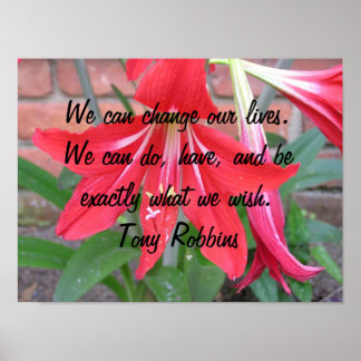 Wir können unser Leben verändern. Poster