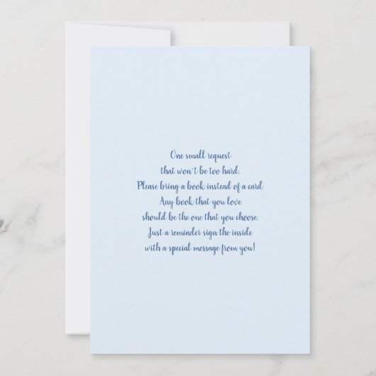 Wir können warten, chinoiserie Baby Shower Boy Einladung (Rückseite)