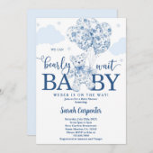 Wir können warten, chinoiserie Baby Shower Boy Einladung (Vorne/Hinten)