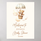 Wir können warten Luft Ballon Babydusche willkomme Poster (Vorne)