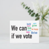 Wir können, wenn wir abstimmen — Single Postkarte (Stehend Vorderseite)