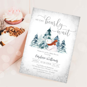 Wir können Winter-Baby-Party kaum erwarten Einladu Einladung