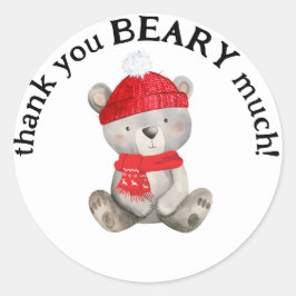 Wir können wohl kaum eine Babydusche abwarten Runder Aufkleber