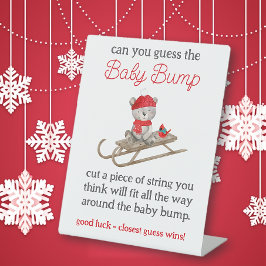 Wir können wohl kaum eine Babydusche abwarten Sockelschild