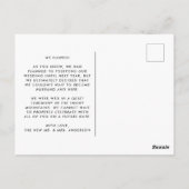 Wir konnten die Ankündigung der Vergebung nicht wa Postkarte (Rückseite)