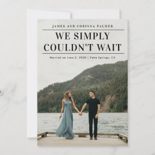 Wir konnten die Hochzeitsankündigung nicht abwarte Einladung