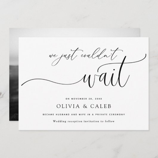Wir konnten einfach nicht die Heiratsankündigung a Einladung (Vorne/Hinten)