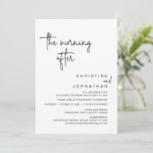 Wir konnten einfach nicht warten, beim Hochzeitses Einladung (Stehend Vorderseite)