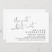 Wir konnten einfach nicht warten, das moderne Hoch Einladung (Vorne/Hinten)