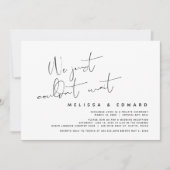 Wir konnten einfach nicht warten, das moderne Hoch Einladung (Vorderseite)