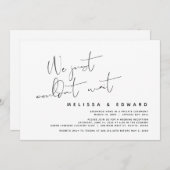 Wir konnten einfach nicht warten, das moderne Hoch Einladung (Vorne/Hinten)