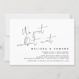 Wir konnten einfach nicht warten, das moderne Hoch Einladung