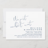 Wir konnten einfach nicht warten, die moderne Hoch Einladung (Vorderseite)