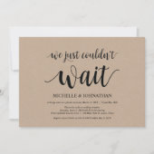 Wir konnten einfach nicht warten, Einladungen zum  (Vorderseite)