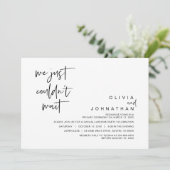 Wir konnten einfach nicht warten, Hochzeitsfeier-P Einladung (Stehend Vorderseite)