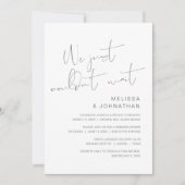 Wir konnten einfach nicht warten, Hochzeitsfeier-P Einladung (Vorderseite)