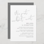 Wir konnten einfach nicht warten, Hochzeitsfeier-P Einladung (Vorne/Hinten)