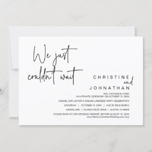 Wir konnten einfach nicht warten, Hochzeitsfeier-P Einladung
