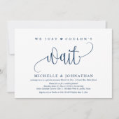 Wir konnten einfach nicht warten, Wedding Elopemen Einladung (Vorderseite)