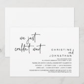 Wir konnten einfach nicht warten, Wedding Elopemen Einladung (Vorne/Hinten)