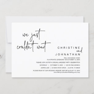 Wir konnten einfach nicht warten, Wedding Elopemen Einladung