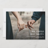 Wir konnten nicht auf Minimalistische Hochzeit des Save The Date (Vorderseite)