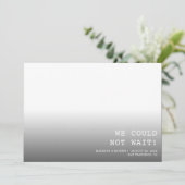 Wir konnten nicht auf Minimalistische Hochzeit des Save The Date (Stehend Vorderseite)