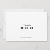 Wir konnten nicht auf Minimalistische Hochzeit des Save The Date (Rückseite)