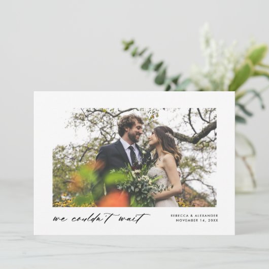 Wir konnten nicht warten ankündigung (Stehend Vorderseite)