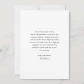 Wir konnten nicht warten Hochzeitsankündigung Einladung (Rückseite)