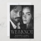 Wir Krawatte der Knoten einzigartigen Typografie F Save The Date (Vorderseite)