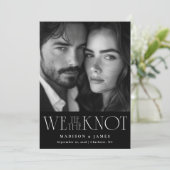 Wir Krawatte der Knoten einzigartigen Typografie F Save The Date (Stehend Vorderseite)