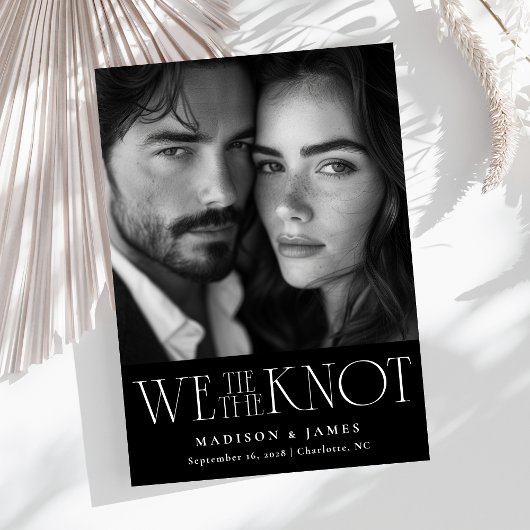 Wir Krawatte der Knoten einzigartigen Typografie F Save The Date