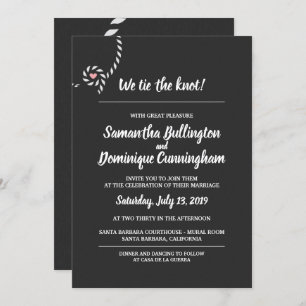 Wir Krawatte die Knoten Hochzeits-Einladung Einladung