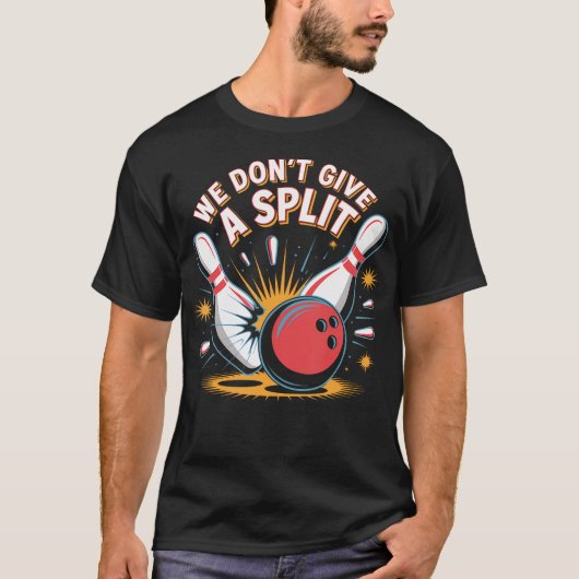 Wir Kümmern Uns Nicht Um Einen Split Lustiger Bow T-Shirt (Vorderseite)