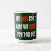 Wir kümmern uns um Autos Kaffeetasse (Mittel)