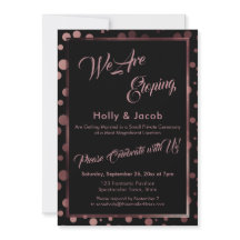 Wir laden Rose Gold Confetti Blasen & Black