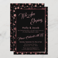 Wir laden Rose Gold Confetti Blasen & Black