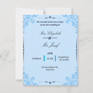 Wir laden Sie herzlich zur Hochzeit von RSVP Karte