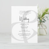 Wir laden Sie zu modernen Hochzeiten ein Einladung (Stehend Vorderseite)