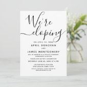 Wir laden Typografie ein, Hochzeiten einzuladen Einladung (Stehend Vorderseite)