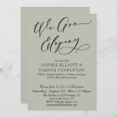 Wir laden zu einer schlichten, eleganten Feier in Einladung (Vorne/Hinten)