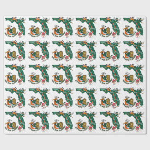 Wir laufen Florida Football Fan Gameday Grafik Geschenkpapier