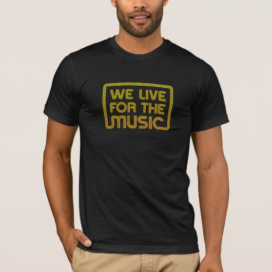 Wir leben für das Musikgelb mit Eisenbahn T-Shirt (Vorderseite)