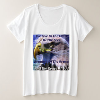 Wir leben im Land der freien Dankbarkeit Design-2 Große Größe T-Shirt