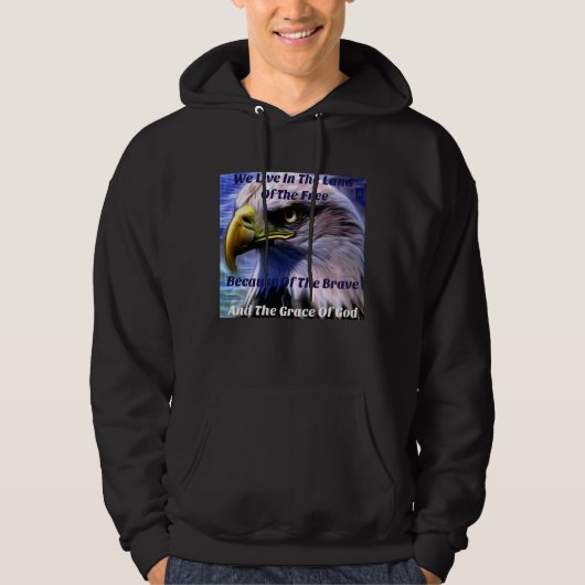 Wir leben im Land der freien Dankbarkeit Design-2 Hoodie (Vorderseite)