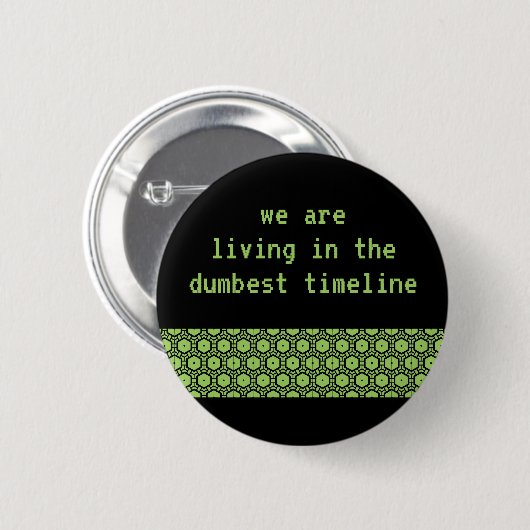 "Wir leben in der stummsten Zeitachse" Knopf Button (Vorne & Hinten)